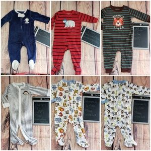 Six 6m pajamas 5 footed 1 footless